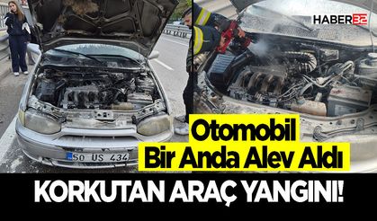 Isparta Şehir Hastanesi Alt Geçidinde Korkutan Araç Yangını!