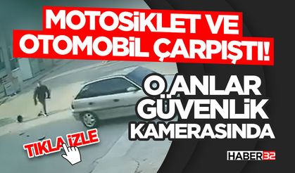 Motosiklet ve Otomobil Çarpıştı!