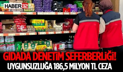 Gıdada Denetim Seferberliği! Uygunsuzluğa 186,5 Milyon TL Ceza