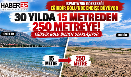 30 Yılda 15 Metreden 250 Metreye!  Eğirdir Gölü Bizden Uzaklaşıyor