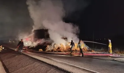 DAĞ YOLU ÇÖKTÜ, KAMYON DEVRİLDİ! 1 ÖLÜ, 1 YARALI