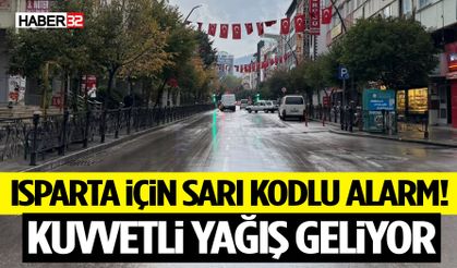 Isparta’da Sarı Kodlu Yağış Uyarısı!