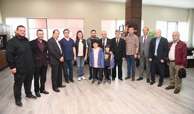 Keşanlı basın mensuplarından  Mehmet Özcan’a hayırlı olsun ziyaret