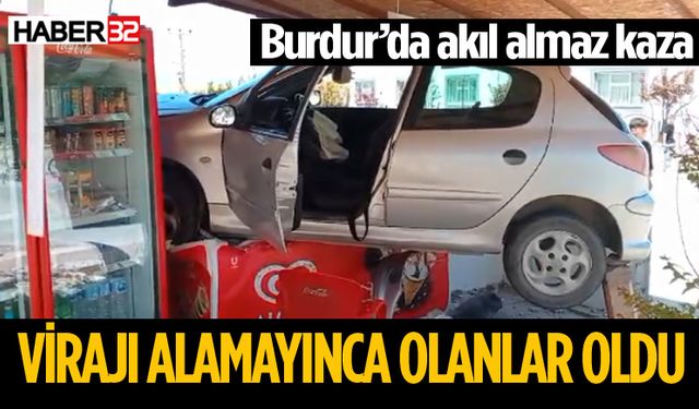 Otomobil buzdolabının üzerine uçtu