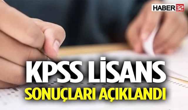 KPSS Lisans sonuçları açıklandı