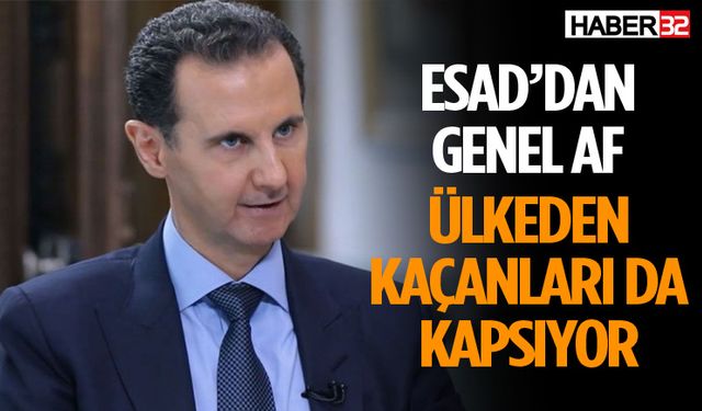 Esad’dan genel af: Ülkeden kaçanları da kapsıyor