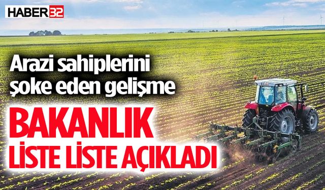 Listeler askıya çıktı: Arazileriniz kiraya verilmiş olabilir