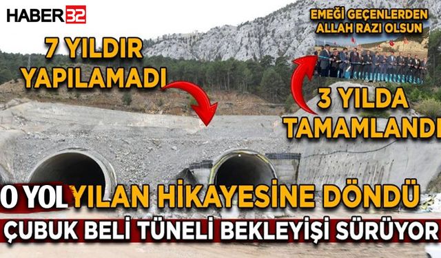 7 yıldır yapılamadı, gözler Çubuk Beli Tünelinde