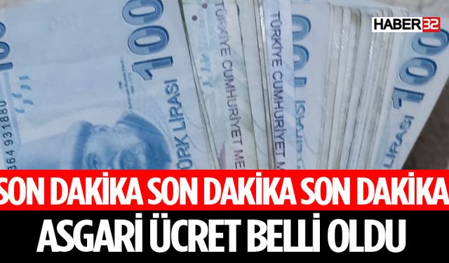 Asgari Ücret Belli Oldu