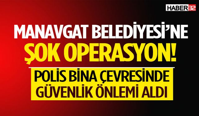 Manavgat Belediyesi önünde hareketli anlar