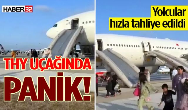 THY uçağında panik: Yolcular hızla tahliye edildi