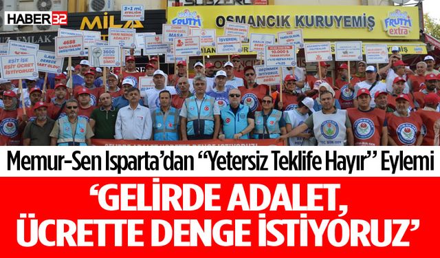 Memur-Sen Isparta’dan “Yetersiz Teklife Hayır” Eylemi