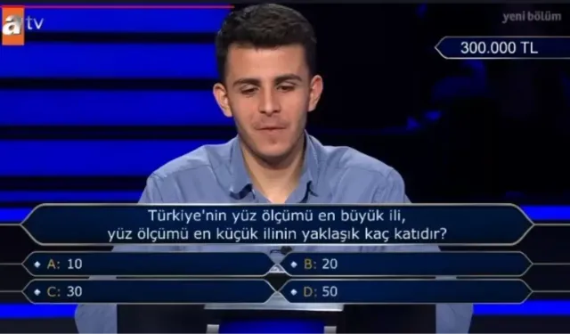 Türkiye'nin yüz ölçümü en büyük ili yüz ölçümü en küçük ilinin yaklaşık kaç katıdır?