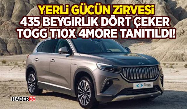 435 Beygirlik Dört Çeker TOGG T10X 4More Tanıtıldı!
