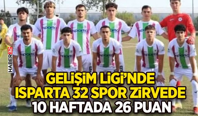 Gelişim Ligi’nde Isparta 32 Spor Zirvede: 10 Haftada 26 Puan