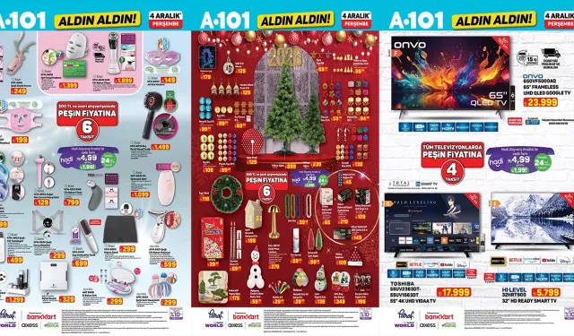 A101 4 Aralık 2025 Aktüel Kataloğu Yayımlandı: Büyük Ekranda 50 İnç 4K Smart TV 14.999 TL, Sınırlı Sayıda Robot Süpürge