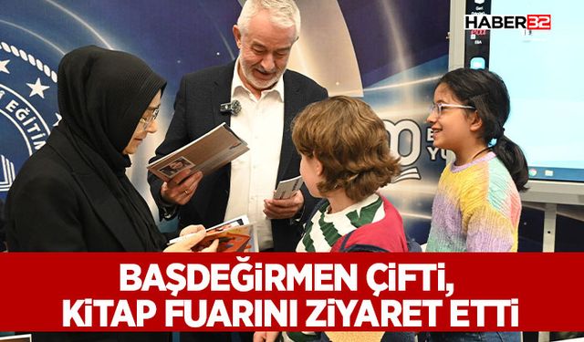 Başdeğirmen çifti, kitap fuarını ziyaret etti