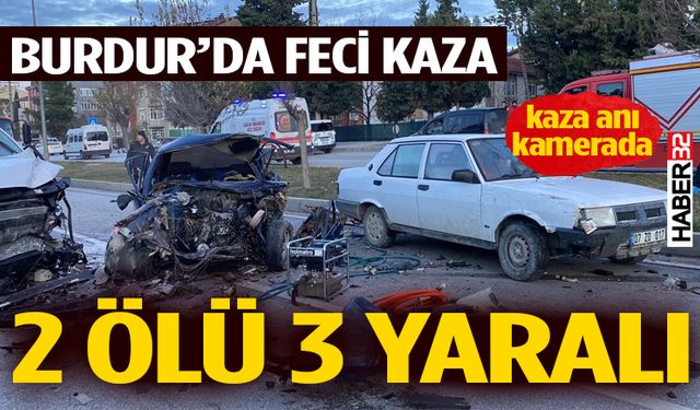 Burdur’da Feci Kaza: 2 Ölü 3 Yaralı