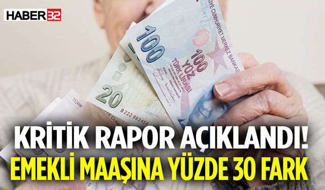 Kritik Rapor Açıklandı Emekli Maaşında 30 Fark Şoku!