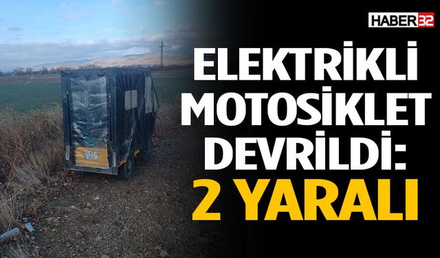 Elektrikli motosiklet devrildi: 2 yaralı