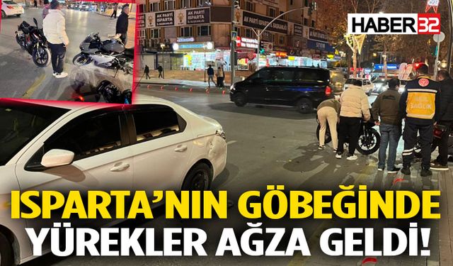 Isparta’nın Göbeğinde Maddi Hasarlı Kaza!