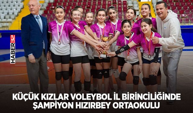 Küçük Kızlar Voleybol İl Birinciliğinde Şampiyon Hızırbey Ortaokulu