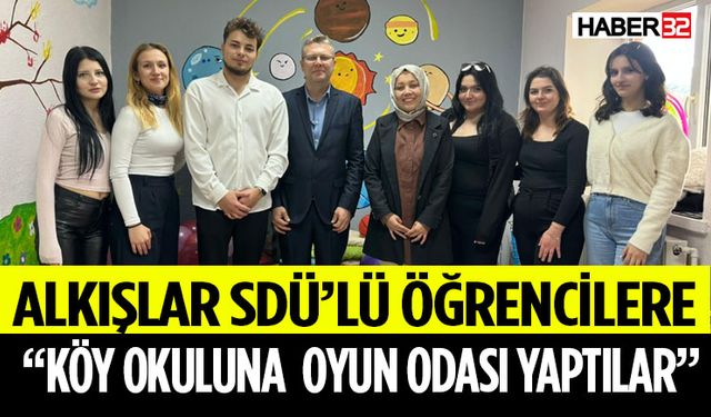 Sdü’lü Öğrenciler  “Köy Okuluna  Oyun Odası Yaptılar”