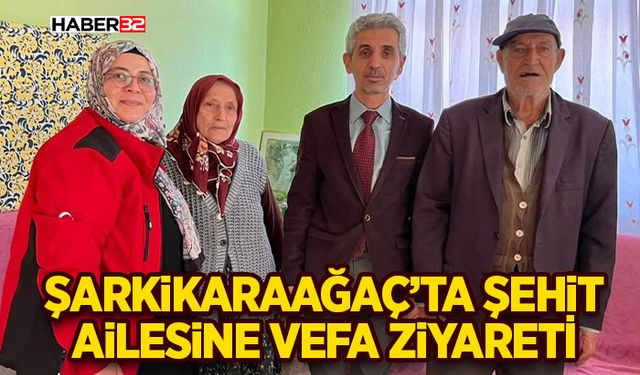 Şarkikaraağaç’ta Şehit Ailesine Vefa Ziyareti