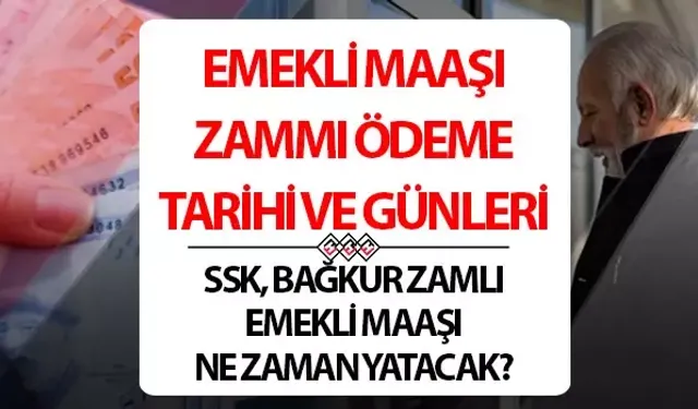 EMEKLİ MAAŞ FARKI ÖDEME TARİHİ VE GÜNLERİ 2026