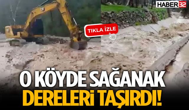 O Köyde Sağanak Dereleri Taşırdı!