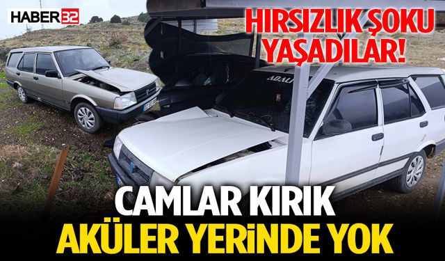 Hırsızlık Şoku Yaşadılar! Camlar Kırık, Aküler Yerinde Yok