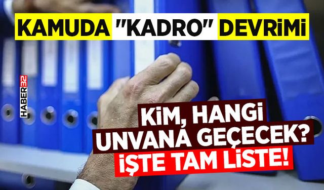 Kamuda "Kadro" Devrimi