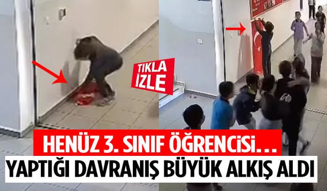 Henüz 3. Sınıf öğrencisi… Yaptığı Davranış Büyük Alkış Aldı