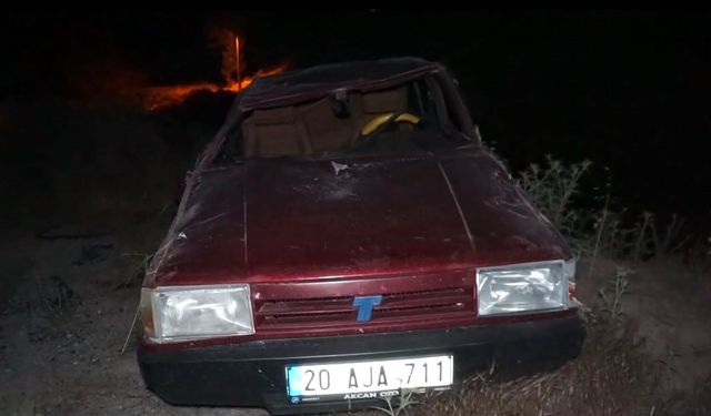 Kontrolden çıkan otomobil dereye düştü: 2 yaralı