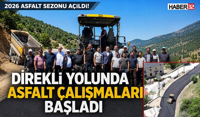 Direkli Yolunda Asfalt Mesaisi Başladı