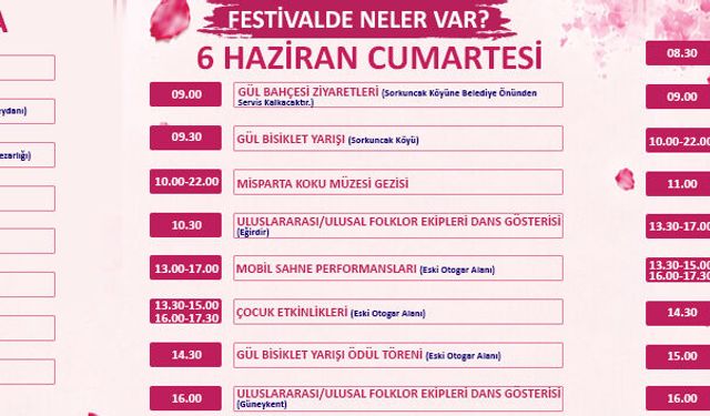 Festival Proğramı Duyurusu 1