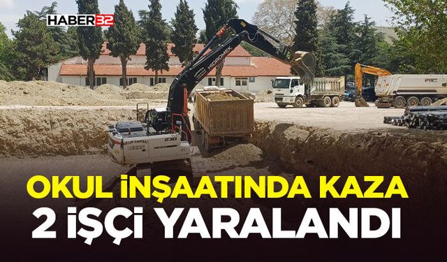 Okul İnşaatında Kaza: 2 İşçi Yaralandı