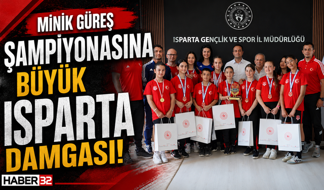 Minik Güreş Şampiyonasına Büyük ISPARTA Damgası!