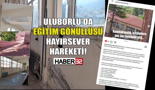 ULUBORLU'DA EĞİTİM GÖNÜLLÜSÜ HAYIRSEVERLERE SOSYAL MEDYA TEŞEKKÜRÜ