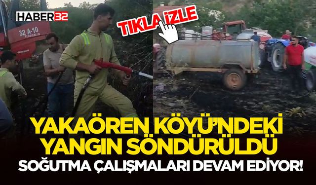 Yakaören Köyü’ndeki Yangın Söndürüldü