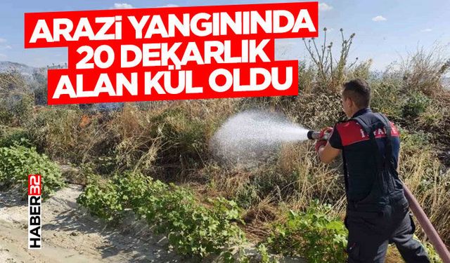 Burdur'da arazi yangınında 20 dekarlık alan kül oldu
