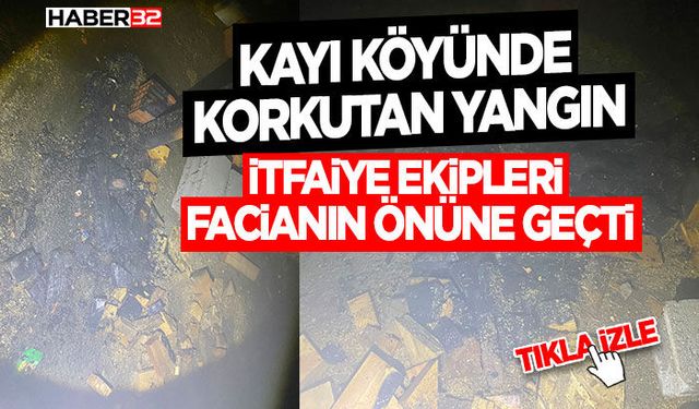Kayı Köyünde Korkutan Yangın