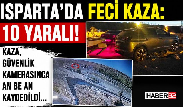 Isparta'da Feci Kaza: 10 Yaralı!