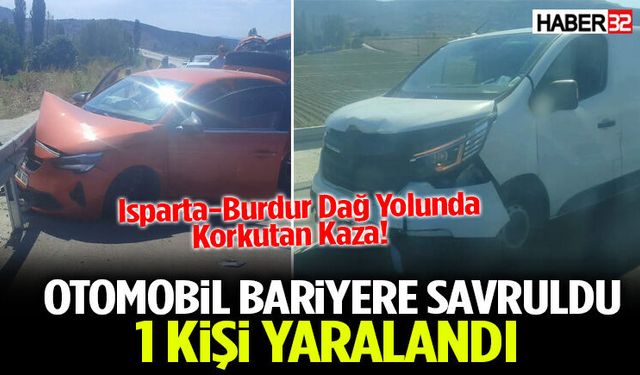 Otomobil Bariyere Savruldu 1 Kişi Yaralandı