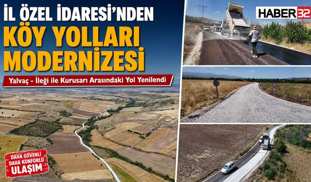 Yalvaç'ta Köy Yolları Modernizesi