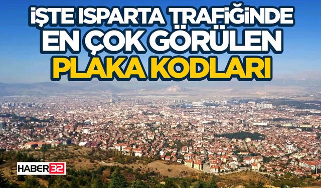 Isparta Trafiğinde En Çok Görülen Plaka Kodları