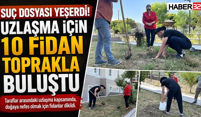 Suç Dosyası Yeşerdi! Uzlaşma İçin 10 Fidan Toprakla Buluştu