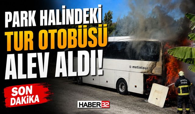 Park Halindeki Tur Otobüsü Alev Aldı!
