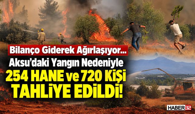 Aksu'daki Yangın Nedeniyle 254 Hane Tahliye Edildi!