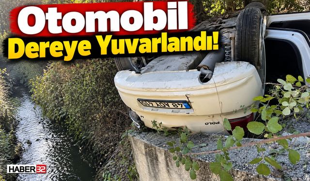 Otomobil Dereye Yuvarlandı! Sürücü Ağır Yaralı